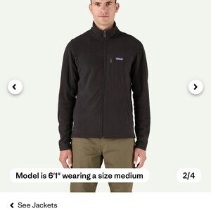 Patagonia Men's Black Fleece Jacket NEW